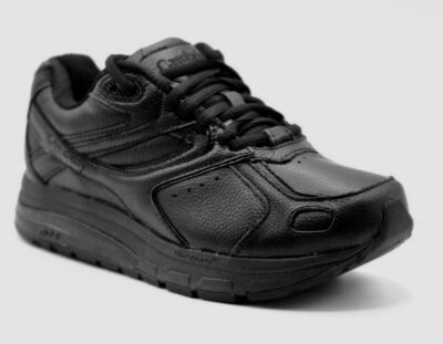 Black Leather Walking Shoe